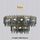 GobekUsa Gold Metal Chain LED Pendant Lights for Modern Luxury Living Room