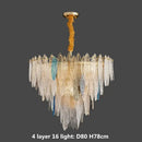 GobekUsa Gold Metal Chain LED Pendant Lights for Modern Luxury Living Room