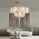 GobekUsa Gold Metal Chain LED Pendant Lights for Modern Luxury Living Room