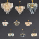 GobekUsa Gold Metal Chain LED Pendant Lights for Modern Luxury Living Room