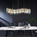 GobekUsa Gold Metal Chain LED Pendant Lights for Modern Luxury Living Room