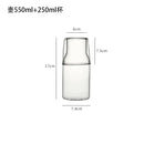Modern borosilicate glass drinkware set kitchen carafe and tumbler by Decorbites