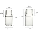 Modern borosilicate glass drinkware set kitchen carafe and tumbler by Decorbites