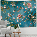 Modern botanical wildflower tapestry – bedroom abstract floral art by Decorbites