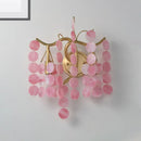 GobekUsa Modern Branch Design Bedroom Wall Lamp - Blue/Pink Glass, 2 Lights, Open Bulb