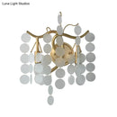 GobekUsa Modern Branch Design Bedroom Wall Lamp - Blue/Pink Glass, 2 Lights, Open Bulb