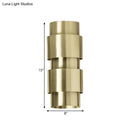 GobekUsa Modern Gold Wall Mount Lamp with Cylinder Metal Shade - 2 Heads Foyer Wall Sconce