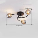 GobekUsa Glass Bulb LED Ceiling Light Fixture for Modern Living Room and Kitchen