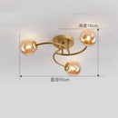 GobekUsa Glass Bulb LED Ceiling Light Fixture for Modern Living Room and Kitchen