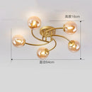 GobekUsa Glass Bulb LED Ceiling Light Fixture for Modern Living Room and Kitchen