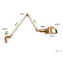 GobekUsa Gold Plated Adjustable Iron Wall Sconces for Home Decor