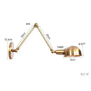 GobekUsa Gold Plated Adjustable Iron Wall Sconces for Home Decor