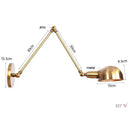GobekUsa Gold Plated Adjustable Iron Wall Sconces for Home Decor