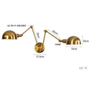 GobekUsa Gold Plated Adjustable Iron Wall Sconces for Home Decor