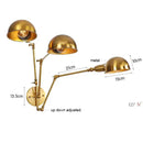 GobekUsa Gold Plated Adjustable Iron Wall Sconces for Home Decor
