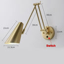 GobekUsa Adjustable E27 LED Wall Lamp Sconces Indoor Lighting Home Decor Bedroom Fixture