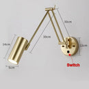 GobekUsa Adjustable E27 LED Wall Lamp Sconces Indoor Lighting Home Decor Bedroom Fixture