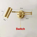 GobekUsa Adjustable E27 LED Wall Lamp Sconces Indoor Lighting Home Decor Bedroom Fixture