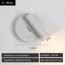 Modern brass adjustable led wall reading lamp bedroom spotlight by Decorbites