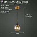 GobekUsa Glass Ball LED Wall Lamp for Nordic Modern Bedroom Lighting