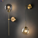 GobekUsa Glass Ball LED Wall Lamp for Nordic Modern Bedroom Lighting