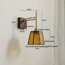 GobekUsa Glass Copper LED Wall Lights Modern Bedside Lamp for Bedroom Living Room