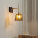 GobekUsa Glass Copper LED Wall Lights Modern Bedside Lamp for Bedroom Living Room
