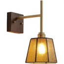 GobekUsa Glass Copper LED Wall Lights Modern Bedside Lamp for Bedroom Living Room