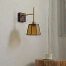 GobekUsa Glass Copper LED Wall Lights Modern Bedside Lamp for Bedroom Living Room