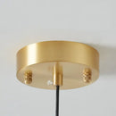 GobekUsa Copper Bauhaus LED Pendant Light - Orange Glass Fixture for Home Indoor Lighting