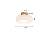 GobekUsa Copper Bauhaus LED Pendant Light - Orange Glass Fixture for Home Indoor Lighting