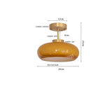 GobekUsa Copper Bauhaus LED Pendant Light - Orange Glass Fixture for Home Indoor Lighting