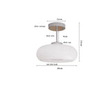 GobekUsa Copper Bauhaus LED Pendant Light - Orange Glass Fixture for Home Indoor Lighting
