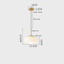 GobekUsa Copper Bauhaus LED Pendant Light - Orange Glass Fixture for Home Indoor Lighting