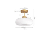 GobekUsa Copper Bauhaus LED Pendant Light - Orange Glass Fixture for Home Indoor Lighting