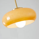 GobekUsa Copper Bauhaus LED Pendant Light - Orange Glass Fixture for Home Indoor Lighting