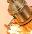 GobekUsa Amber Glass Wall Lamp Switch, Modern Copper LED Light for Home, Bedroom, Living Room