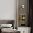 GobekUsa Modern Brass Wall Sconce Light with Glass Shade - Postmodern Cylindrical Fixture