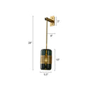 GobekUsa Modern Brass Wall Sconce Light with Glass Shade - Postmodern Cylindrical Fixture