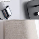GobekUsa Modern Black and Beige Tapered Wall Sconce with 1 Light and Backplate