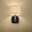 GobekUsa Modern Black and Beige Tapered Wall Sconce with 1 Light and Backplate