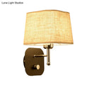 GobekUsa Modern Black and Beige Tapered Wall Sconce with 1 Light and Backplate