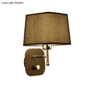 GobekUsa Modern Black and Beige Tapered Wall Sconce with 1 Light and Backplate