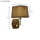 GobekUsa Modern Black and Beige Tapered Wall Sconce with 1 Light and Backplate