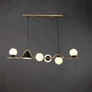 GobekUsa Minimalist Gold Metal Dining Pendant Lamp - Cone and Ball Hanging Island Light for Dining Room