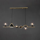 GobekUsa Minimalist Gold Metal Dining Pendant Lamp - Cone and Ball Hanging Island Light for Dining Room