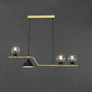 GobekUsa Minimalist Gold Metal Dining Pendant Lamp - Cone and Ball Hanging Island Light for Dining Room