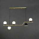 GobekUsa Minimalist Gold Metal Dining Pendant Lamp - Cone and Ball Hanging Island Light for Dining Room