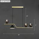 GobekUsa Minimalist Gold Metal Dining Pendant Lamp - Cone and Ball Hanging Island Light for Dining Room