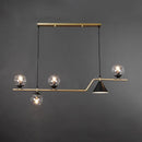 GobekUsa Minimalist Gold Metal Dining Pendant Lamp - Cone and Ball Hanging Island Light for Dining Room